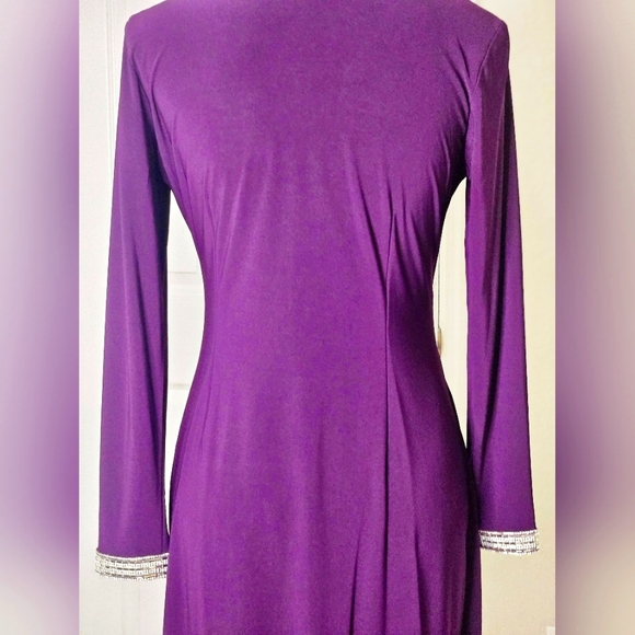 MSK Women's Purple Rhinestone Dress. Size S./M - Picture 8 of 12